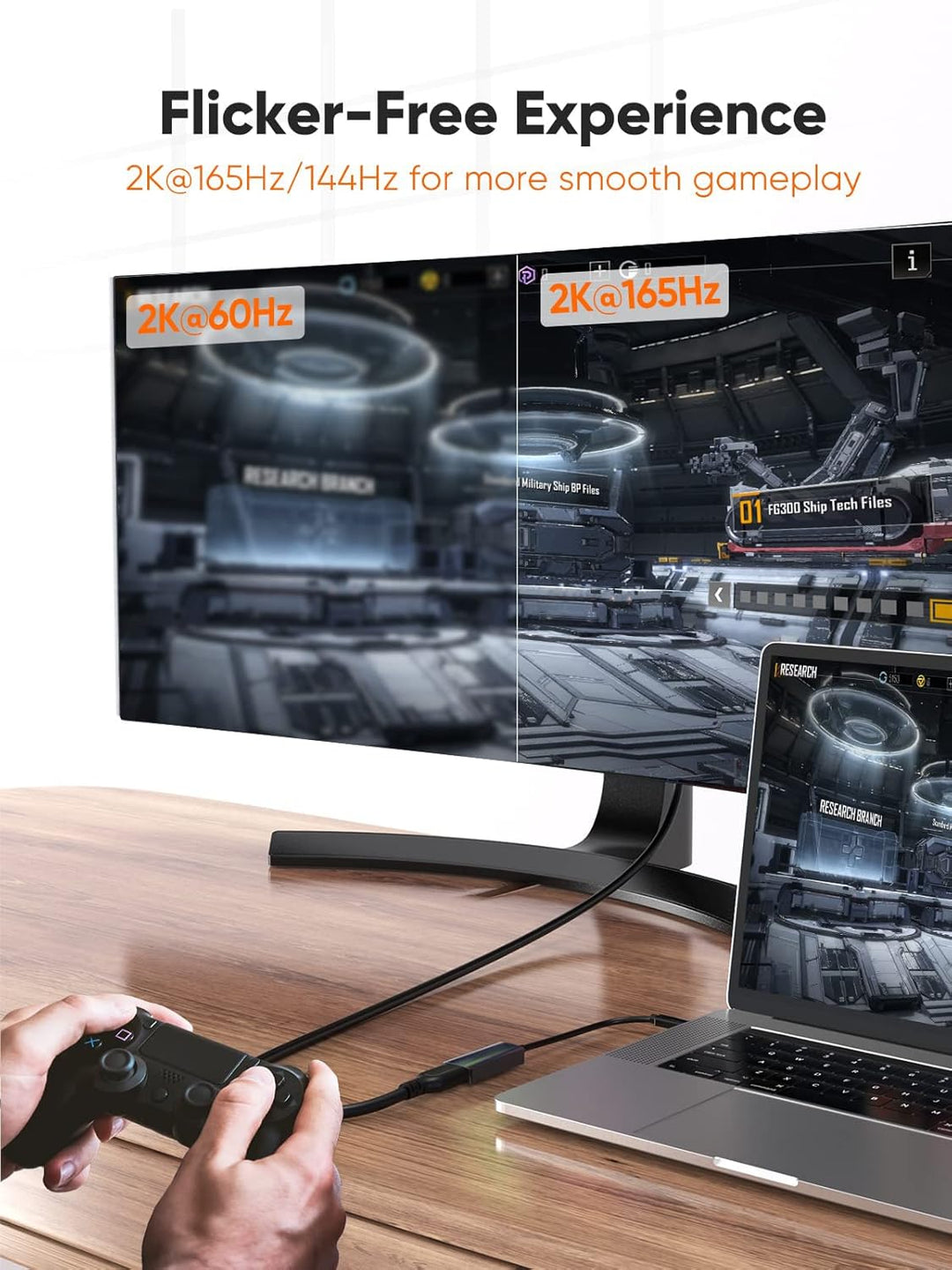CableCreation USB C DisplayPort Adapter 4K@60Hz, Thunderbolt 3 auf DisplayPort Konverter Kompatibel