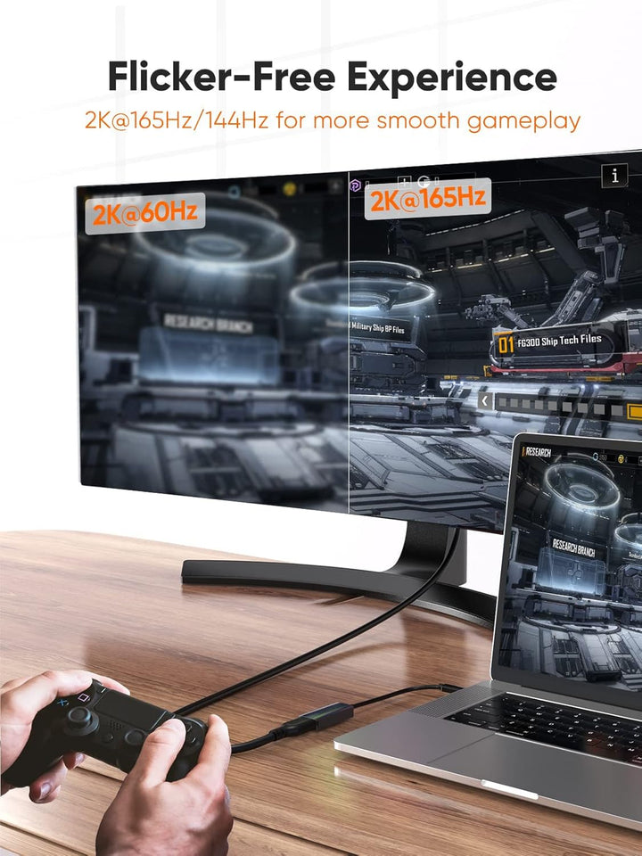 CableCreation USB C DisplayPort Adapter 4K@60Hz, Thunderbolt 3 auf DisplayPort Konverter Kompatibel