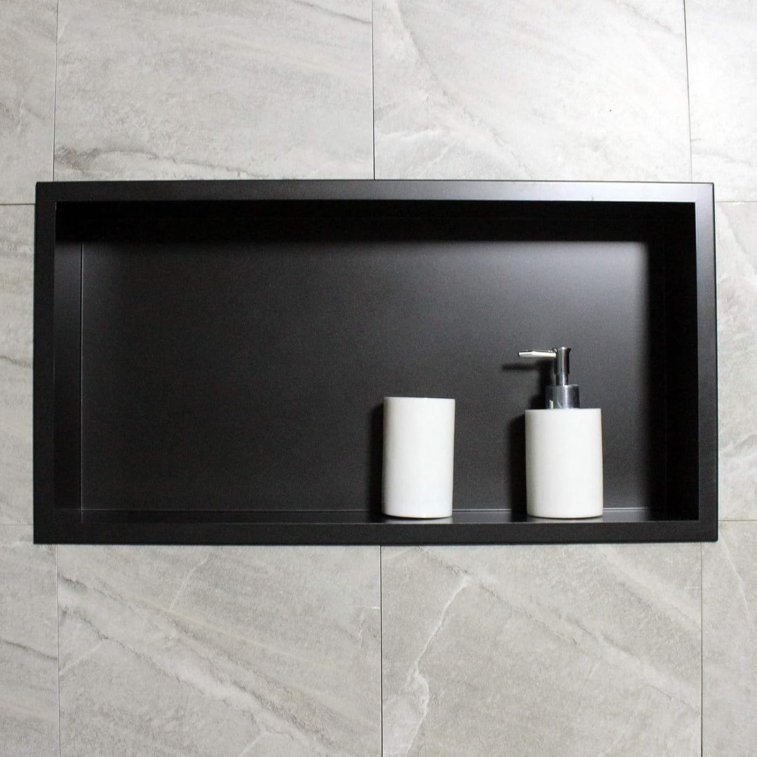 Bernstein Wandnische aus Edelstahl BS603010-60 x 30 x 10 cm - Duschablage für Badutensilien - Flexib
