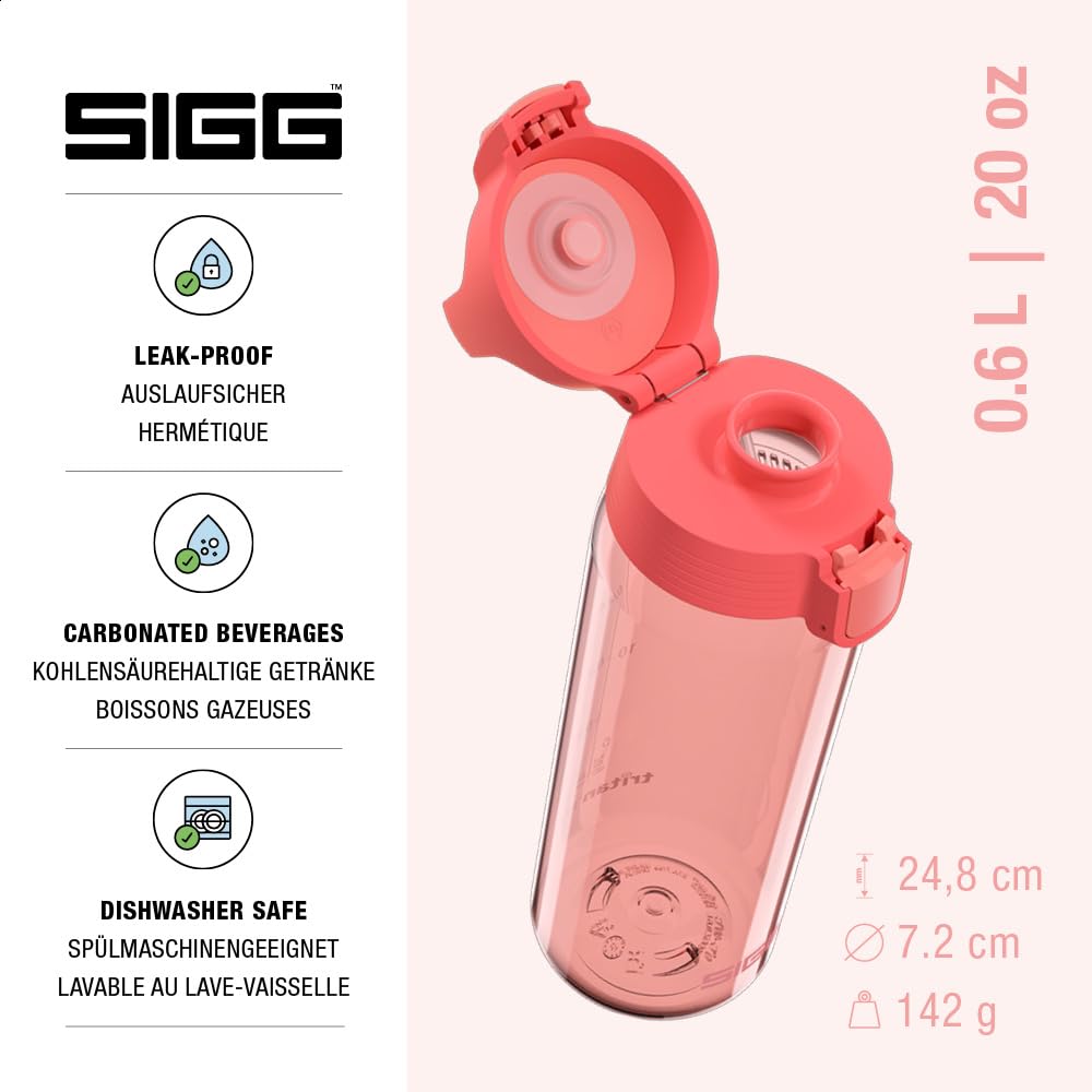 SIGG - Tritan Trinkflasche - Total Color ONE - Für Kohlensäurehaltige Getränke Geeignet - Spülmaschi