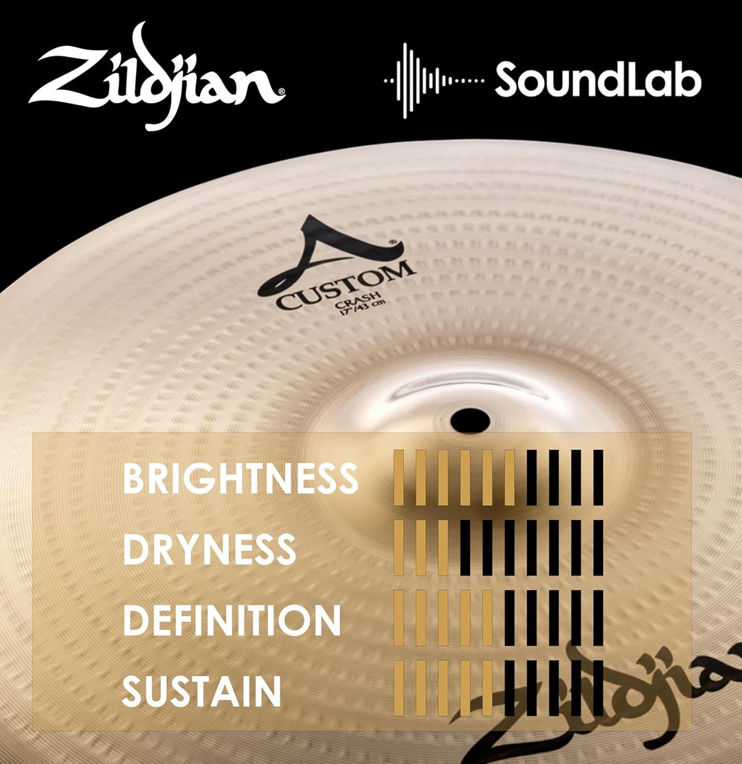 Zildjian A Custom Series - 17" Crash Cymbal - Brilliant finish 17 Zoll, 17 Zoll
