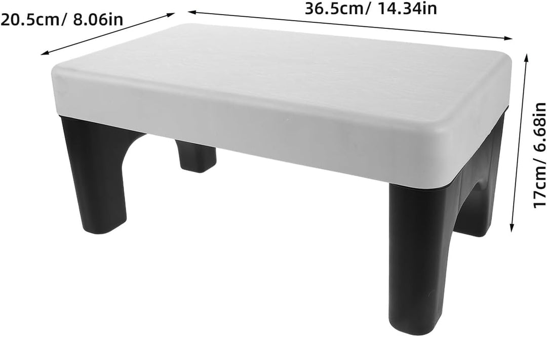 Toilettenhocker für Erwachsene Rutschfester Kunststoff Hocker mit Fussstütze Ergonomisch Stabil Plat