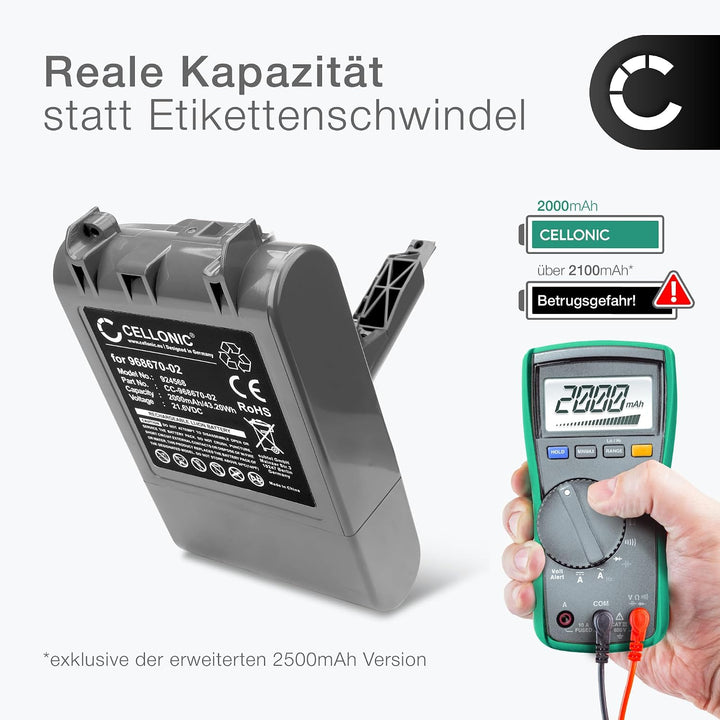 CELLONIC Akku kompatibel mit Dyson V7, SV11, V7 Motorhead, V7 Animal, V7 Trigger, V7 Motorhead Pro,