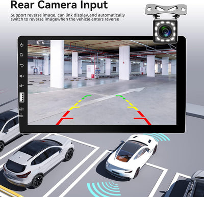 Autoradio 1 Din mit Apple Carplay Android Auto 9 Zoll Touchscreen Autoradio mit IOS/Android Mirror L
