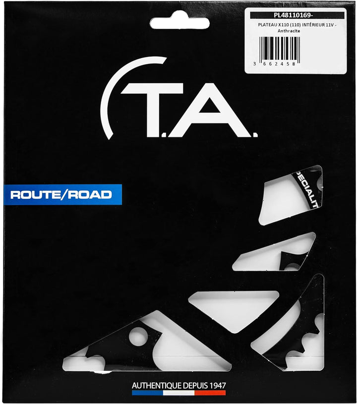 Spécialités TA X110 4 Arm 110pcd 11 x Kettenblatt Outer 49T Schwarz, Outer 49T Schwarz