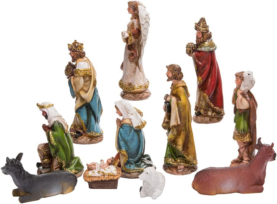 Kurt Adler 15,2 cm Krippe mit 11 Figuren