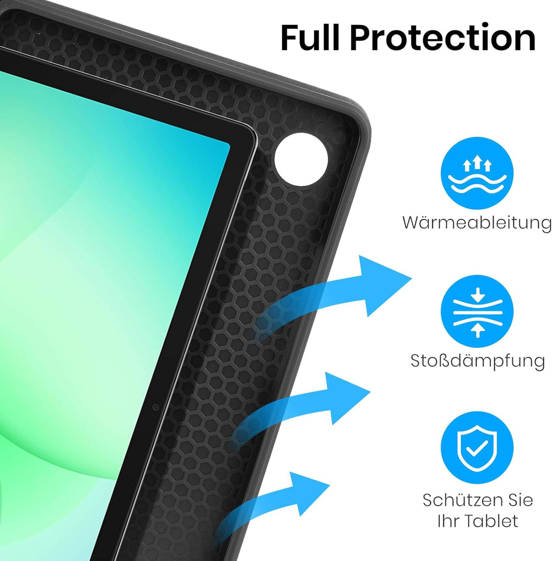 Tastatur für Samsung Galaxy Tab A11 8.7 Zoll 2025, Hülle mit Tastatur für Samsung Galaxy Tab A11/A9,