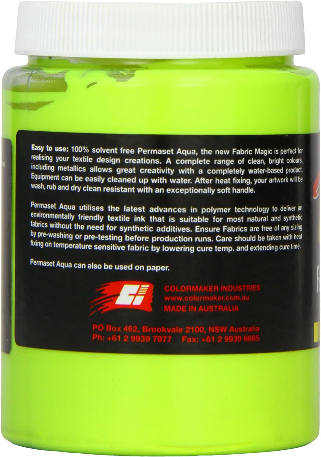 Permaset - Supercover Tinte - für Leinwanddruck - Glow Yellow (leuchtgelb) - 300ml