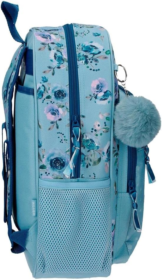 Movom Wildblumen Schulrucksack Anpassbar an Trolley Blau 30x38x12 cm Polyester 13.68L Rucksack 38, R
