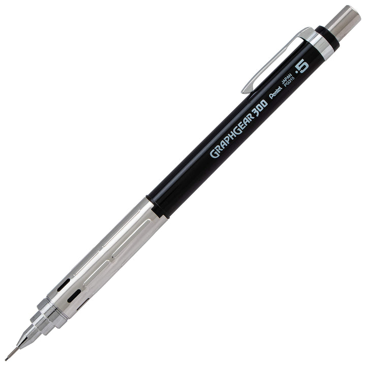 Pentel GRAPHGEAR 300 PG315 Druckbleistift Technik, 0,5 mm, Gehäuse schwarz blickdicht 1 Unité (Lot d