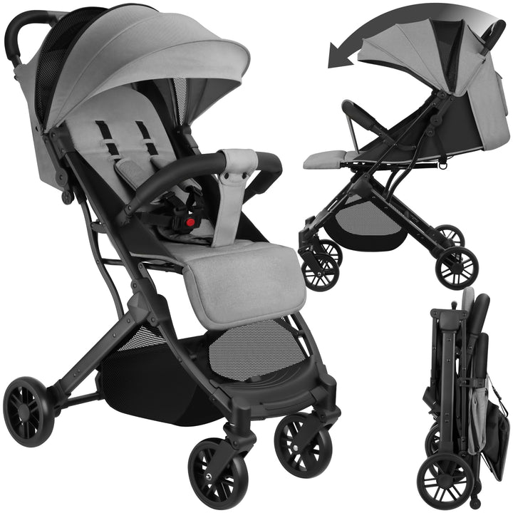 tectake® Buggy Kinderwagen von 0 bis 3 Jahre, Wagen für Baby Erstausstattung Neugeborene und Kinderb