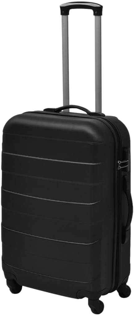 vidaXL 3X Reisekoffer Schwarz Trolley Kofferset Hartschalenkoffer Reise Koffer 45,5 x 30 x 20 cm Sch
