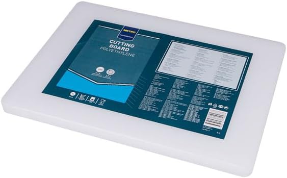 METRO Professional Schneidebrett HDPE, 40 x 30 x 2 cm, weiss, Küchenbrett, Antibakteriell, Spülmasch
