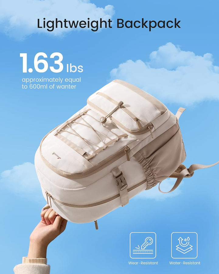 LOVEVOOK Rucksack Damen, 17,3 Zoll Laptop Schulrucksack Teenager Wasserdicht Schultasche Mädchen Tra