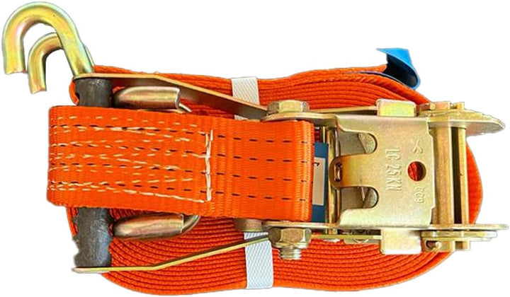 Set mit 4 Stück - Spanngurt mit selbstsichernder Ratsche SpanSet 9 m, 50 mm Band, Hornhaken und Arbe