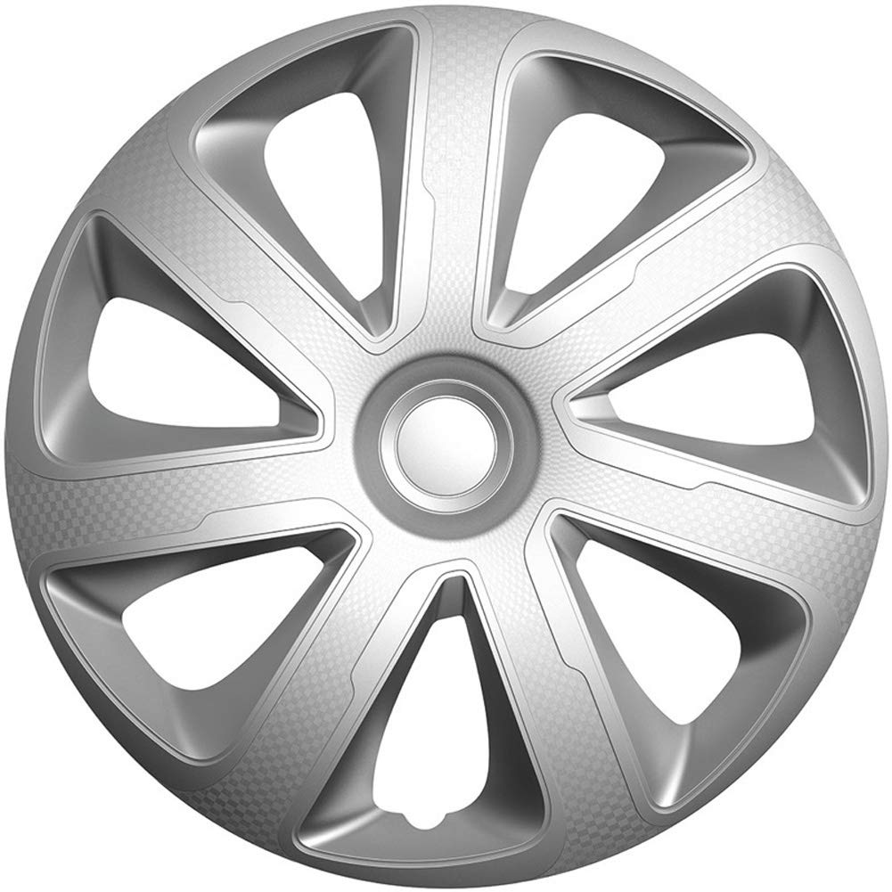 AutoStyle 15" Zoll Radkappe Satz silber/carbon PP 5305S Radzierblenden Radblende 15-inch Silber Karb