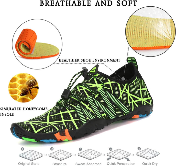 SAGUARO Badeschuhe Damen Herren Wasserschuhe Aquaschuhe Barfuss Schuhe Schnell Trocknend Strandschuh