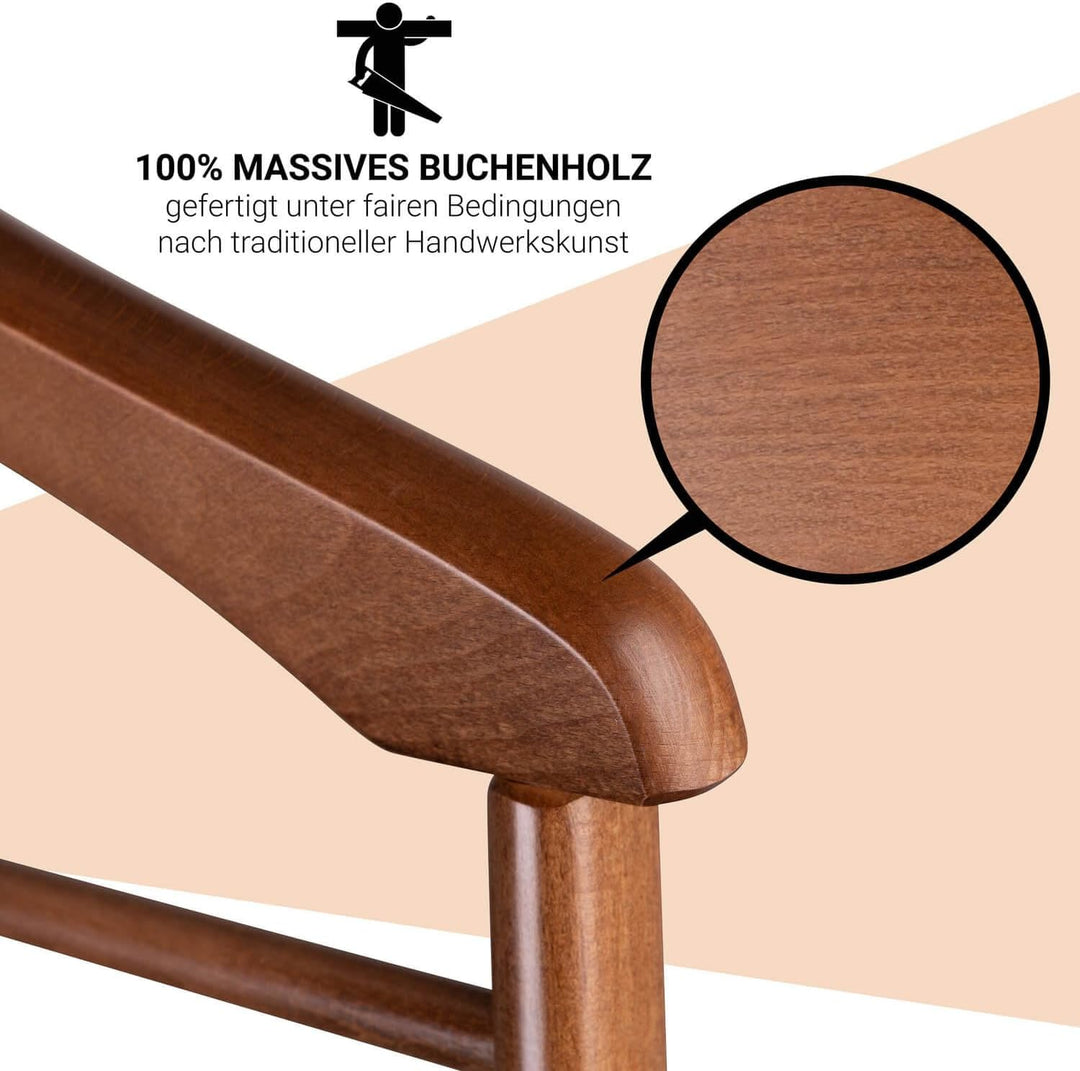 Herrendiener Kleiderbutler Kleiderständer Stummer Diener aus Holz klappbar und leicht (Nussbaum) Nus