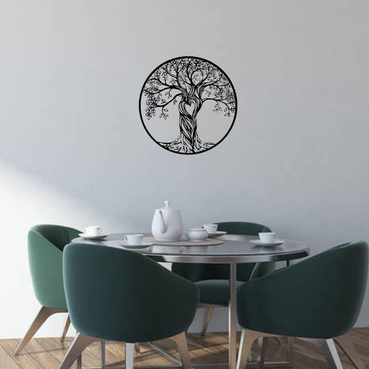 LIKEUDO 50 cm Tree of Life Schwarz Metall Baum Des Lebens Deko Wohnzimmer Wanddeko Wandkunst Schlafz