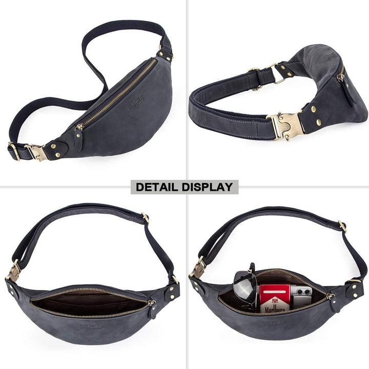 CONTACTS Gürteltasche Bauchtasche Hüfttasche mit Reissverschluss Geeignet für Reise Wanderung und Ou