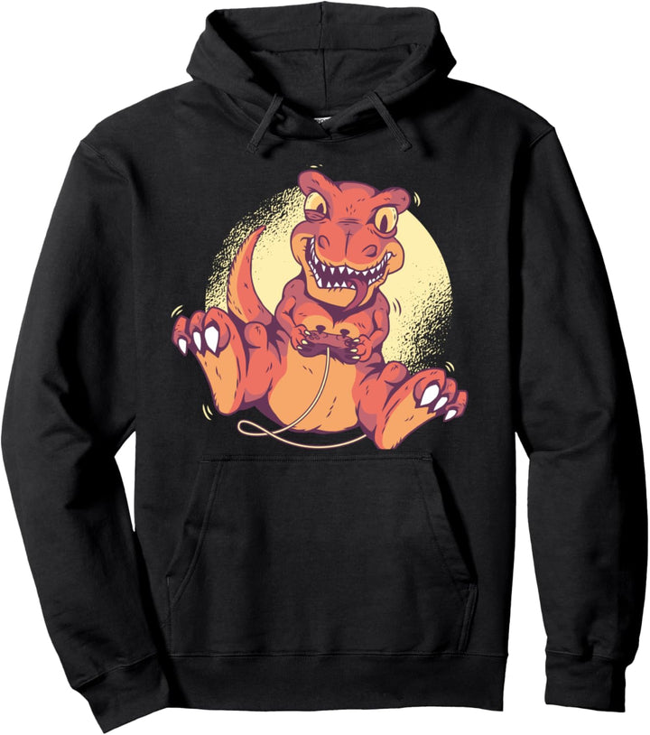 Gamer Dinosaurier Pullover Hoodie