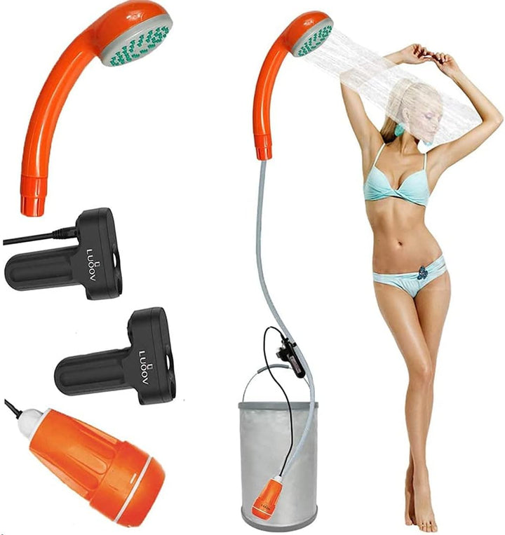 Zooma Tragbare Duschen Camping Dusche, Campingdusche mit Tauchpumpe, Tragbar Outdoor Dusche Wasserpu