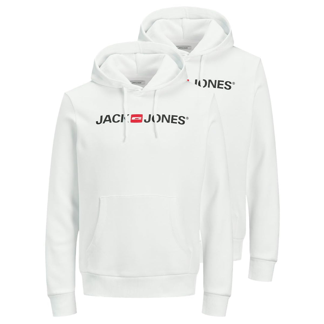 JACK &amp; JONES Male Kapuzenpullover Logo Kapuzenpullover S Weiss (3251233), S Wei&amp;