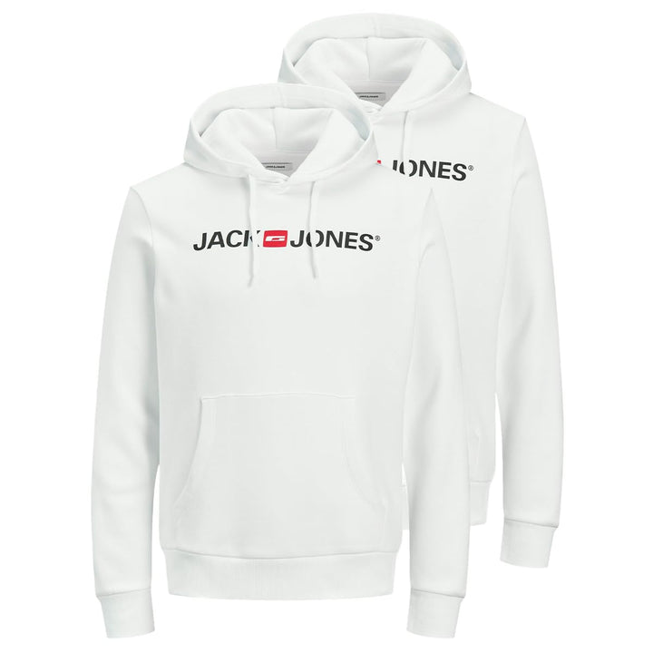 JACK &amp; JONES Male Kapuzenpullover Logo Kapuzenpullover S Weiss (3251233), S Wei&amp;