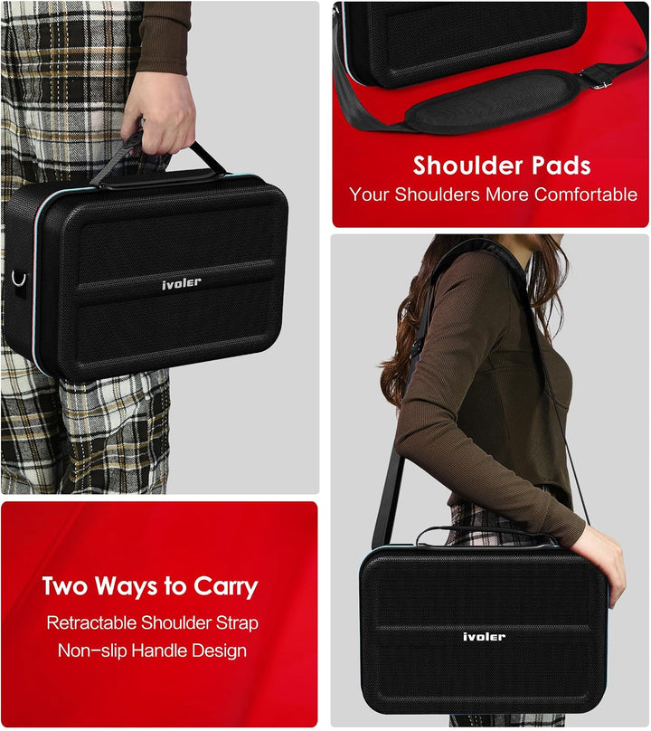 ivoler Tasche Kompatibel mit Nintendo Switch 2 Model 2025, Deluxe Harte Tragetasche Schutz Portable