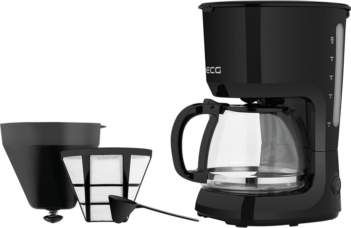ECG KP 2116 Easy,Drip-brew coffee machine, 1,25 litre water tank capacity, Schwarz