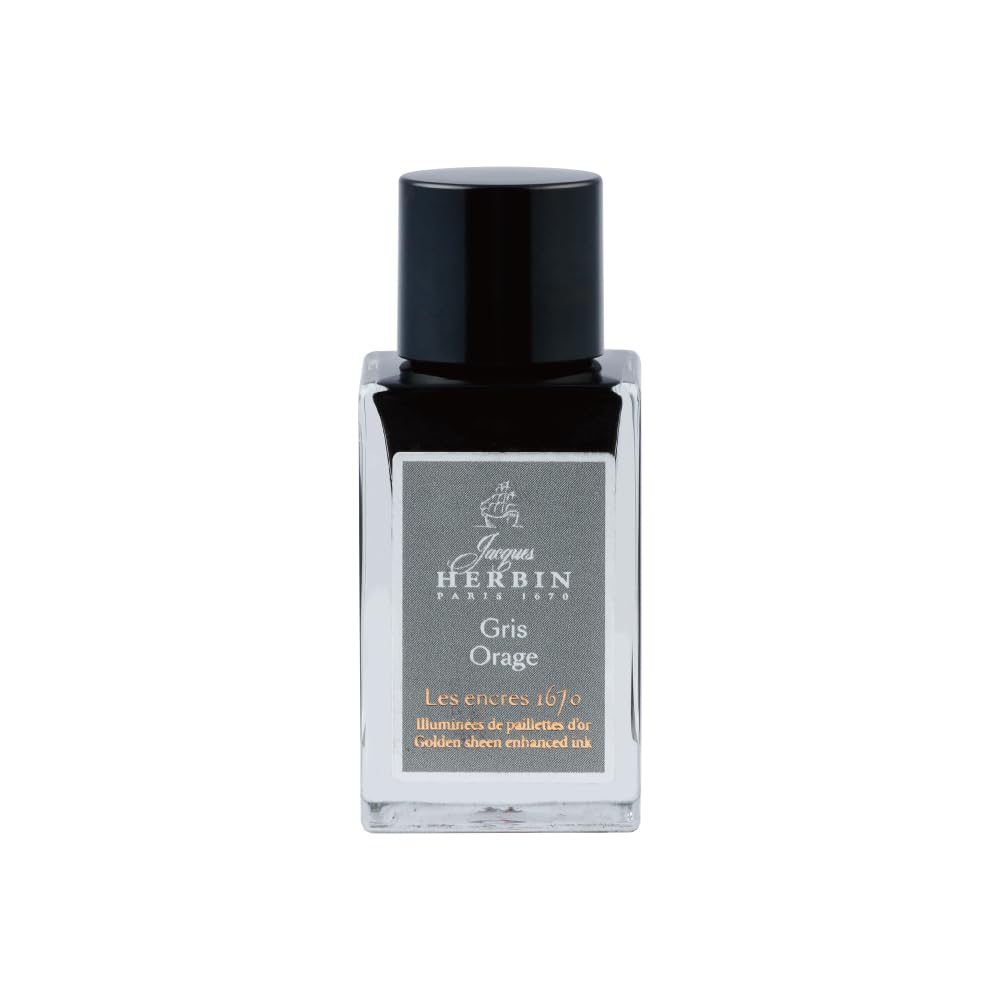 Jacques Herbin 16009JT - Flakon 15ml, Tinte 1670 mit Goldschimmer, ideal für Kunst-& Kalligraphie, G