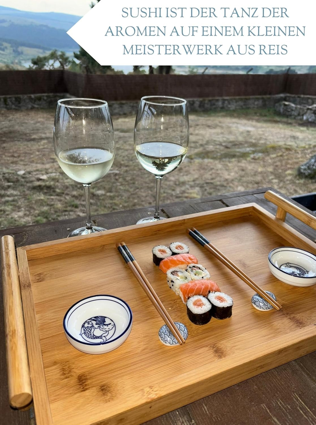 UMAI Sushi-Set, Sushi-Set für zu Hause, ideal für Anfänger, Sushi-Set, 2 Sushi-Matten + Palette + 2