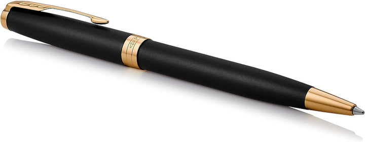 Parker Sonnet Kugelschreiber | Matt-Schwarze Lackierung mit Goldzierteilen | Mittlere Spitze | schwa