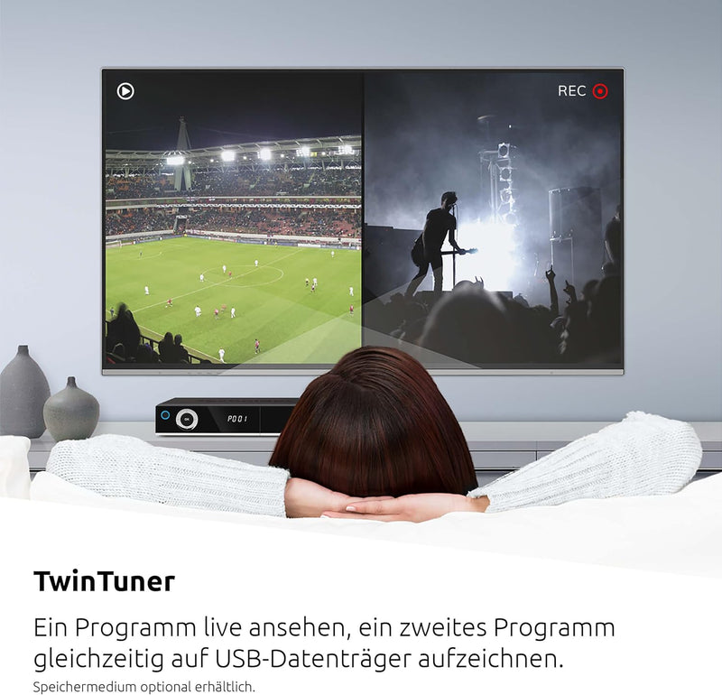 TechniSat DIGIPLUS UHD S - 4K Sat Receiver mit Twin Tuner (DVB-S/DVB-S2, App Steuerung, PVR Aufnahme