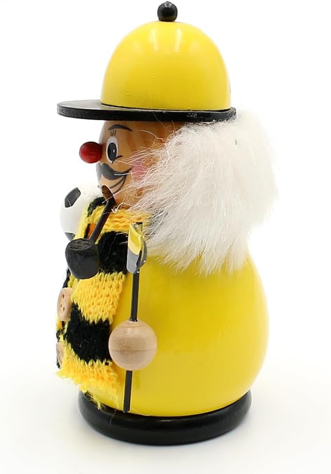 Räuchermann - Kugelfigur - Fussballer schwarz-gelb, Schwarz/Gelb