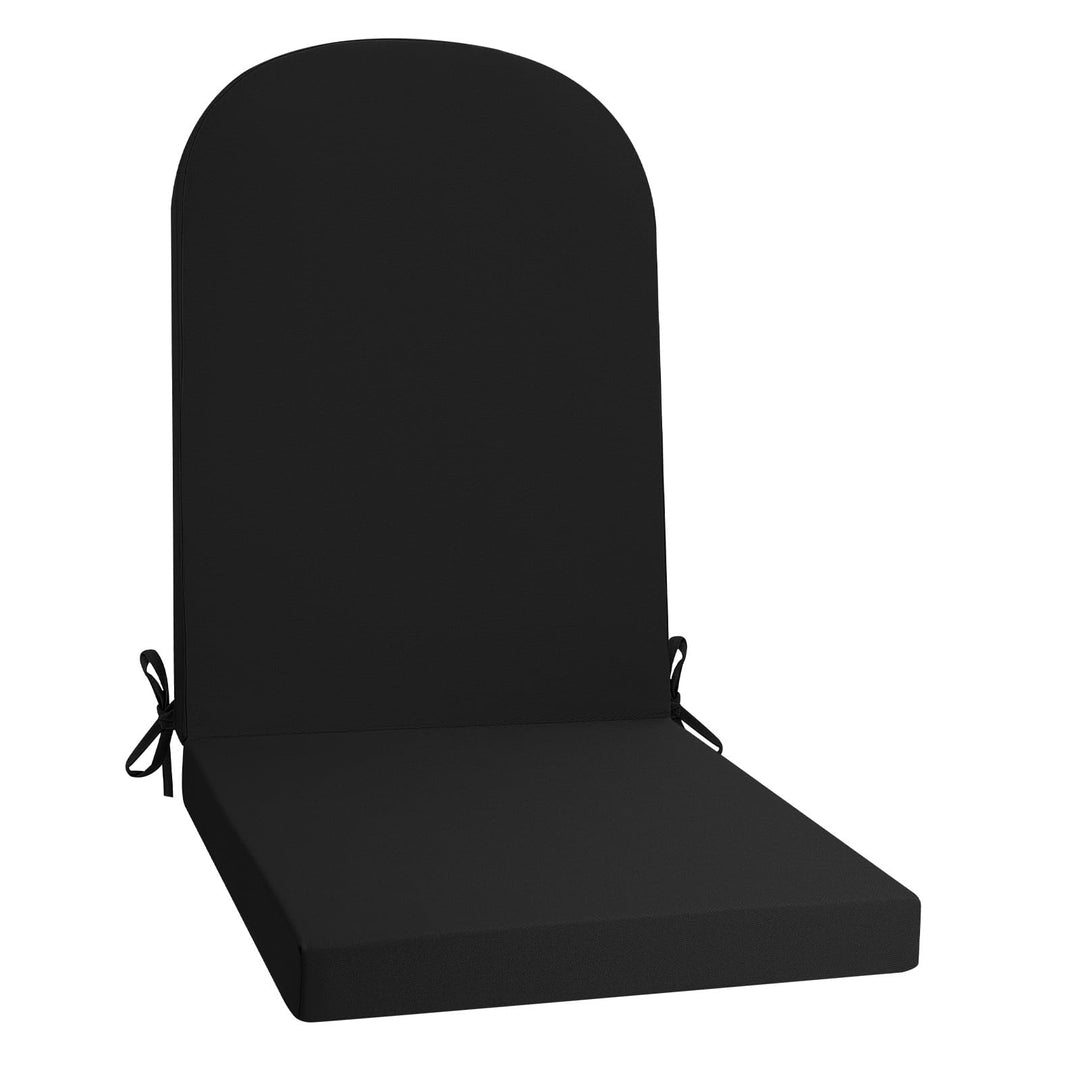 Hochlehner Auflage Gartenstuhl 120x50x6 1PC Schwarz | Schaumstoffgefülltes Sitzkissen mit Bändern fü