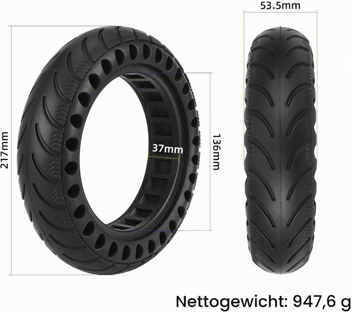 9x2,125 Vollreifen, Reifen Solid 9 Zoll Premium Soft für Xiaomi M365 Elektroroller Vollgummireifen V