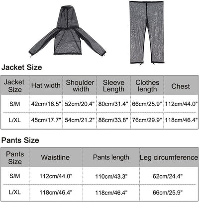 Moskito Anzug, 4 Stück ultrafeiner Mücken Schutzanzug, atmungsaktive Mückenschutz Kleidung mit Kapuz