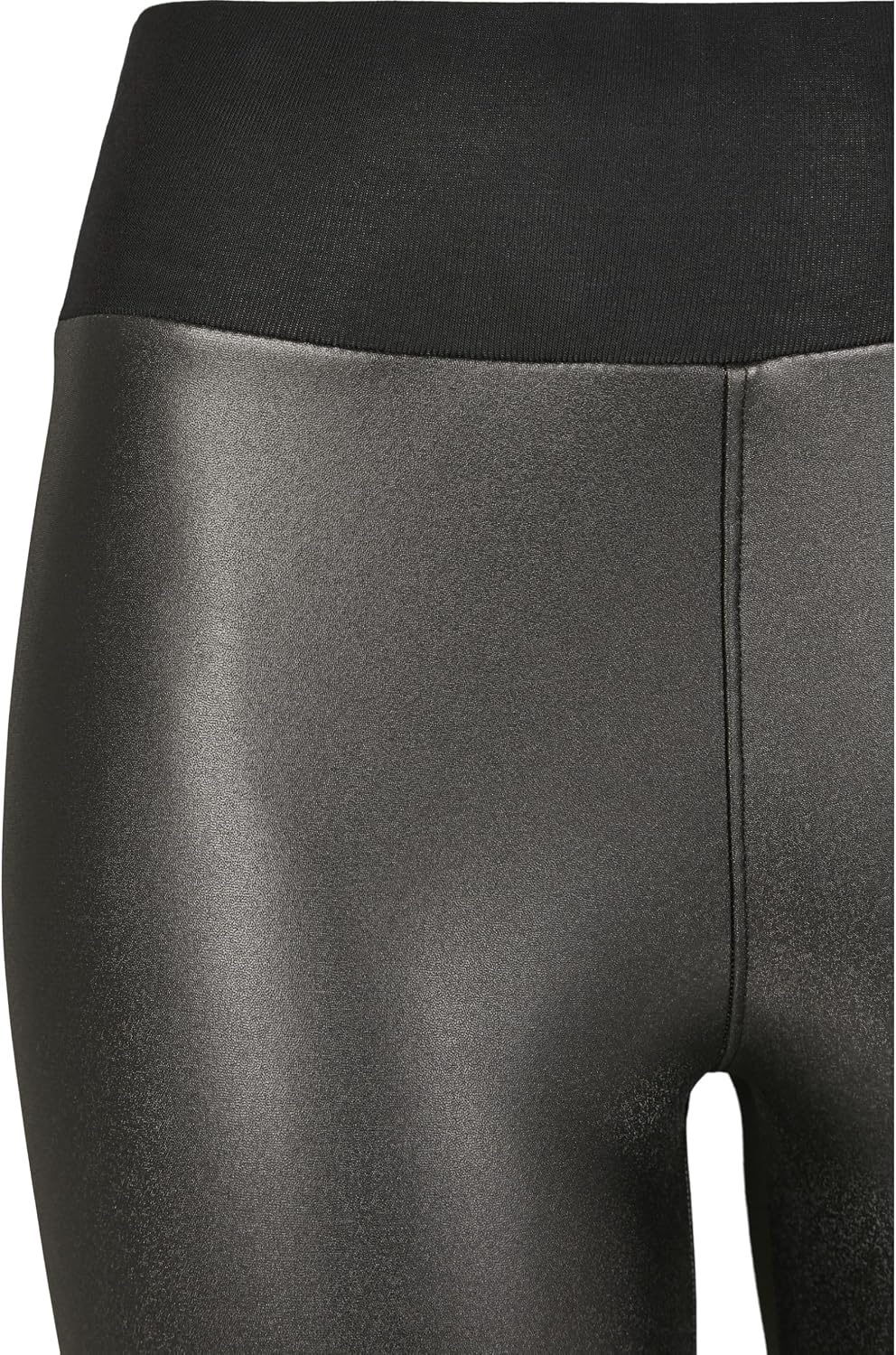 Urban Classics Ladies Faux Leather High Waist Leggings 2-Pack, Damen Leggings, erhältlich in black,