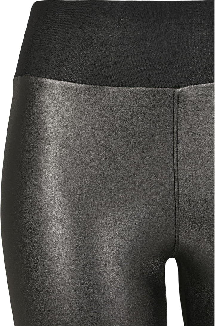 Urban Classics Damen Ladies Faux Leather High Waist Leggings 2-Pack S Black+black, S Black+black