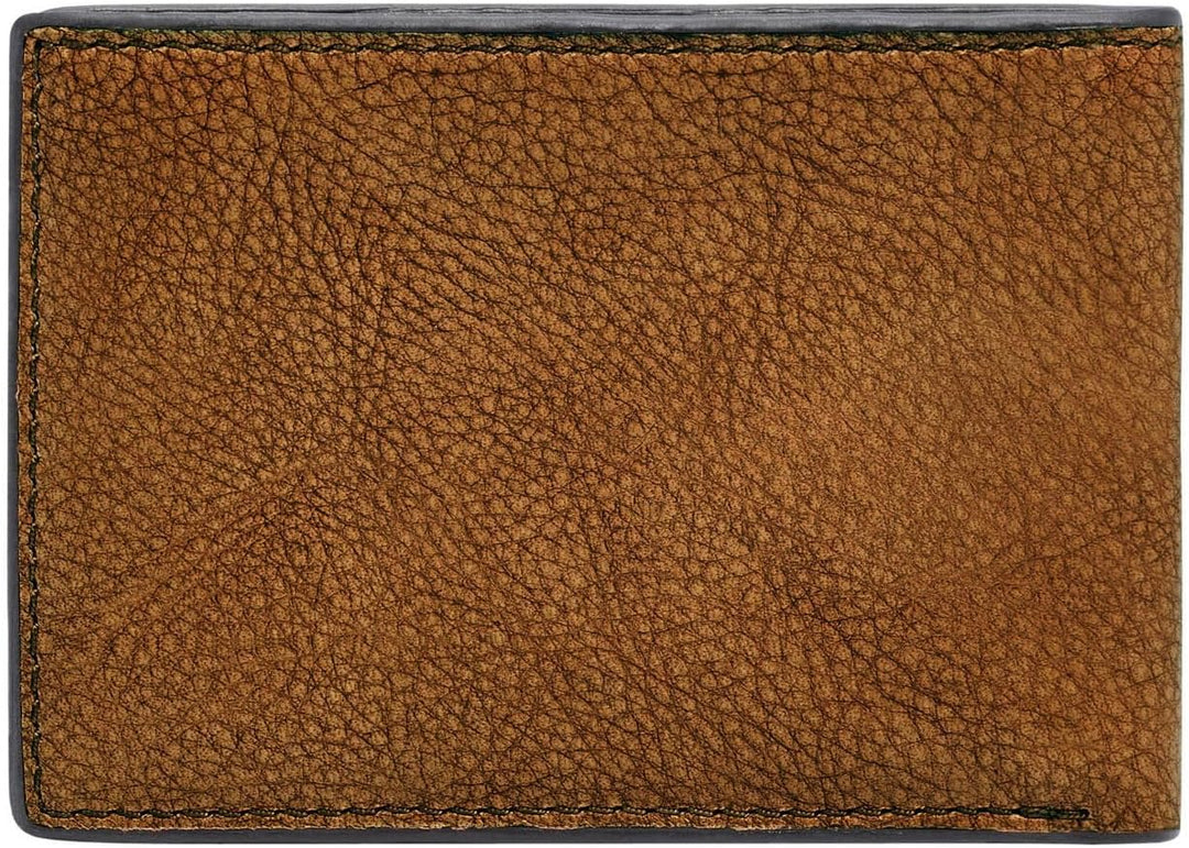Fossil Herren Geldbörse Steven Leder Vordertasche 11,43 cm L x 1,27 cm B x 7,62 cm H Beige, Beige