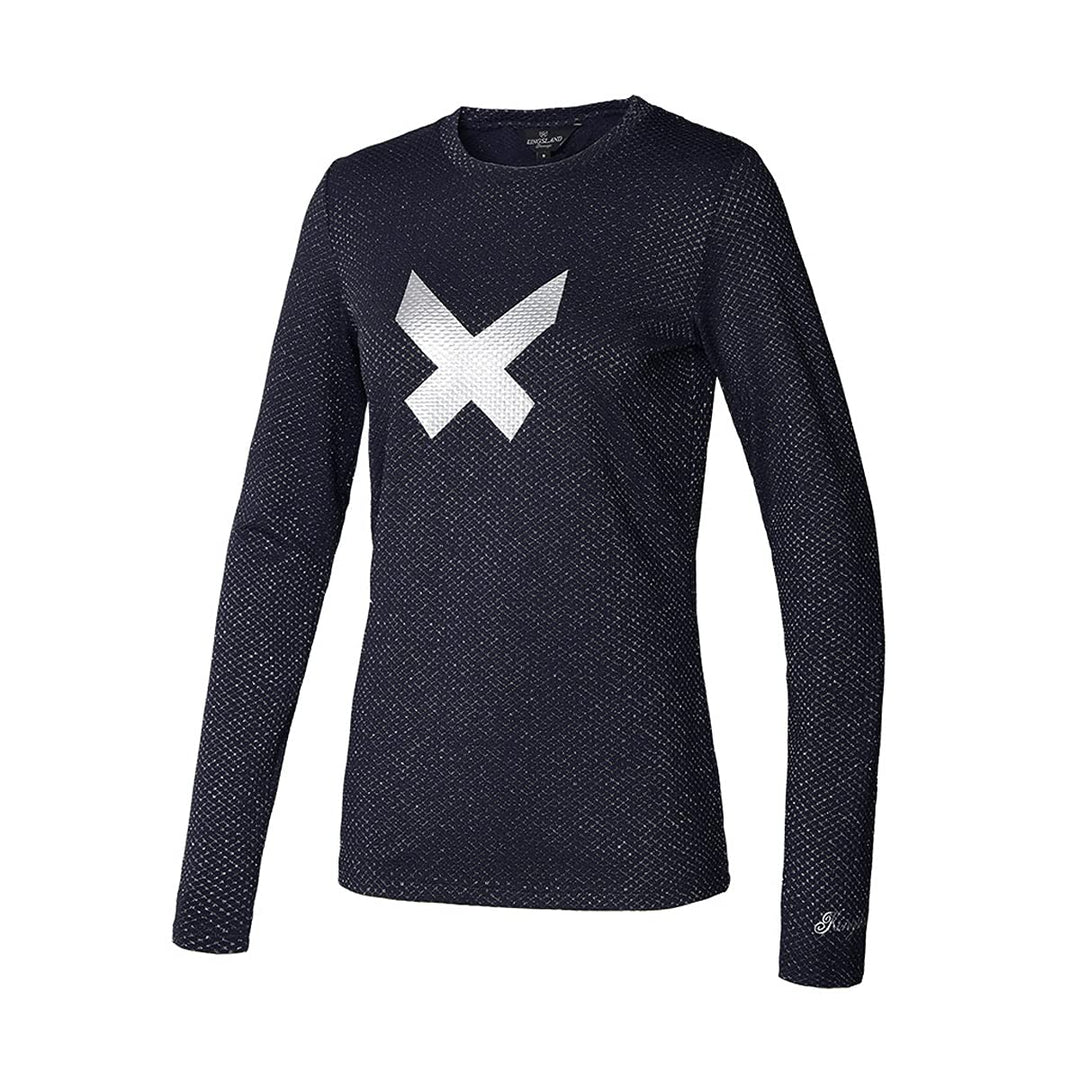 Kingsland Damenshirt, Rundhalsshirt KLtilly Shirt mit Lurexfasern S Navy, S Navy