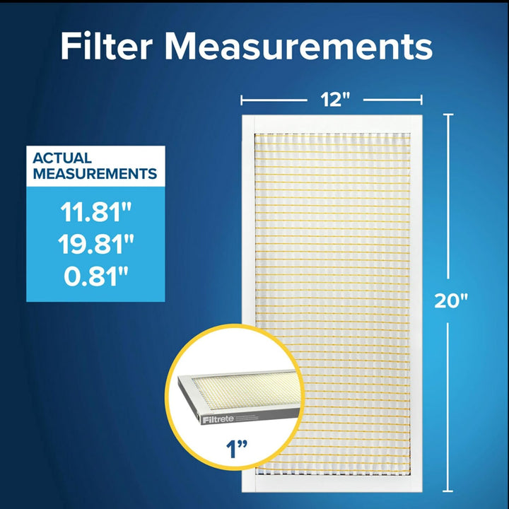 Filtrete BD19–6pk-1e Air Filter, 12 in. x 20 in. x 1 in., weiss
