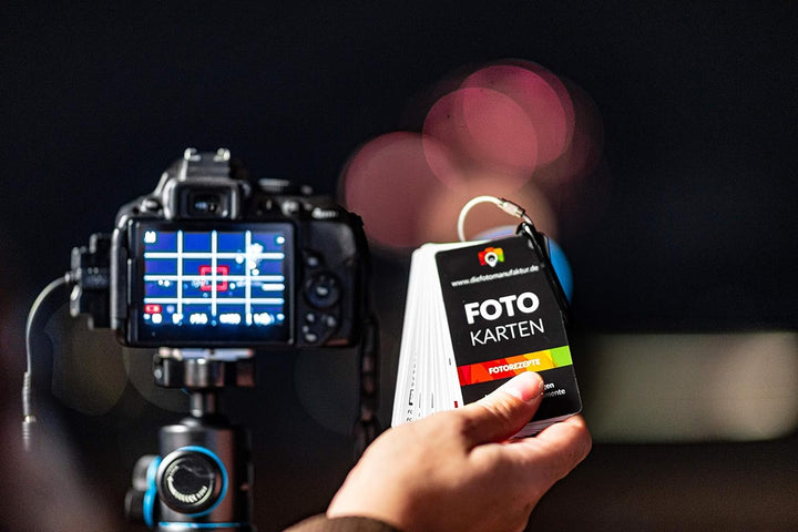 Fotokarten Fotorezepte | 20 Fotografie-Spickzettel mit Kameraeinstellungen & Tipps | CheatCards für
