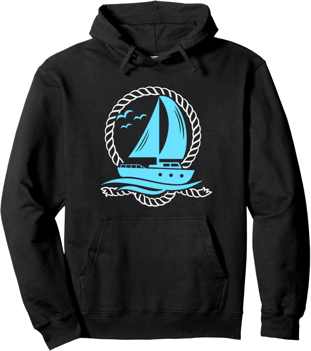 Segeln Seefahrer Segler Bootstau Segelboot Pullover Hoodie