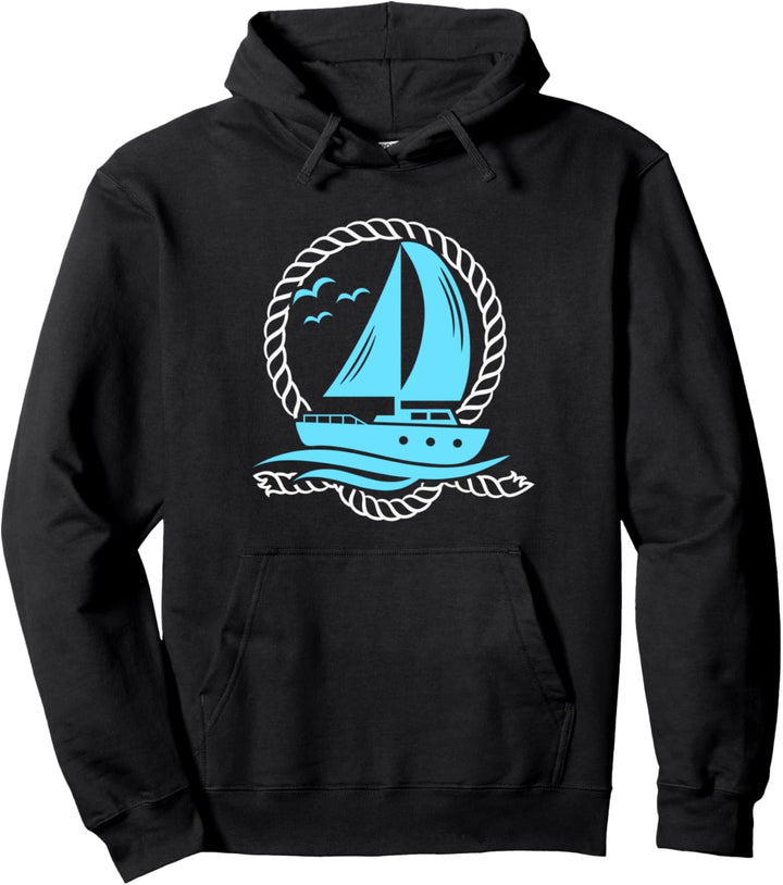 Segeln Seefahrer Segler Bootstau Segelboot Pullover Hoodie