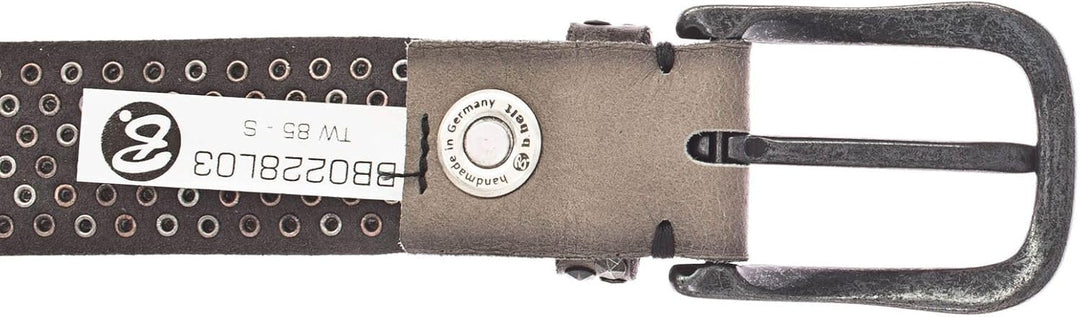 B.Belt Zoe Black Leather Belt W105 Taupe