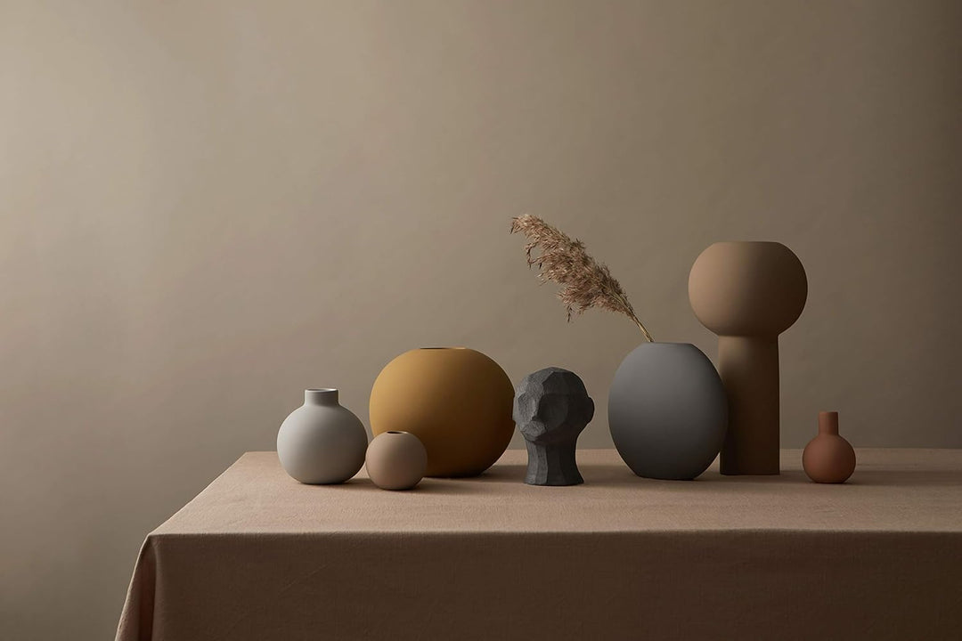 Cooee Design Pastille Vase, Keramik, Grau, L : 20, B: 6, H: 19 CM 20cm Grau, 20cm Grau