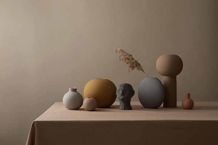 Cooee Design Pastille Vase, Keramik, Grau, L : 20, B: 6, H: 19 CM 20cm Grau, 20cm Grau
