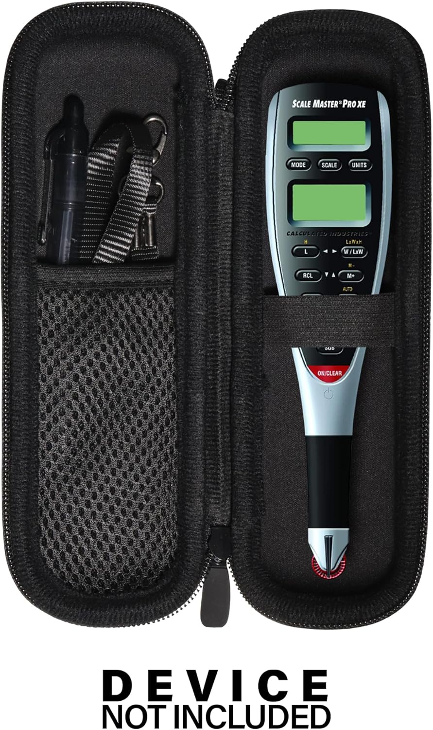 CaseSack Case for Calculated Industries 6135 Scale Master Pro XE Advanced Digital Plan Measure, grau